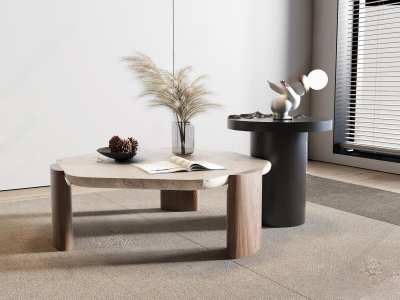 现代茶几3D模型下载